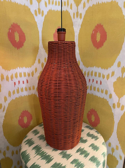 Base Abajur Rattan Tijolo G