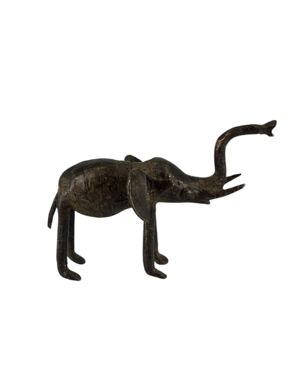 Mini Escultura Elefante em Bronze