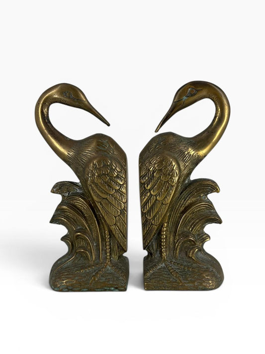 Suporte Livro Bronze Garça