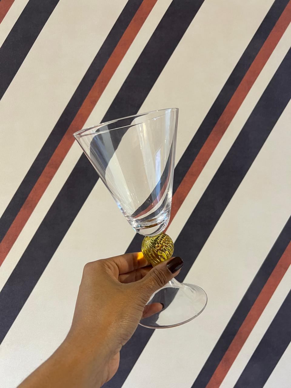 Set de 6 Taças c/ Haste Amarelo