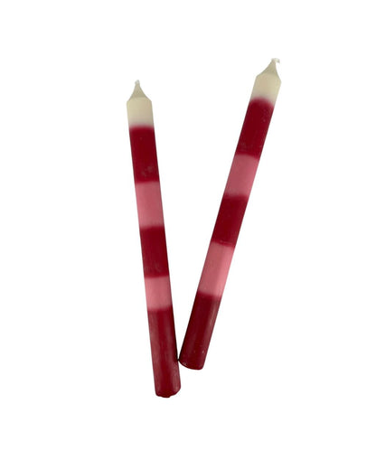 Par de Velas Longas Rosa e Vermelho