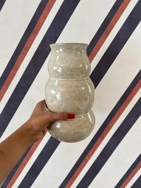 Vaso Bolhas Bege P