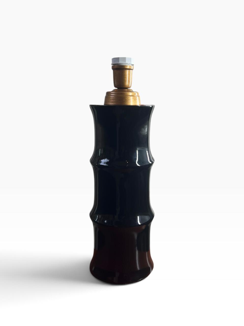 Base Abajur Bambu Preto