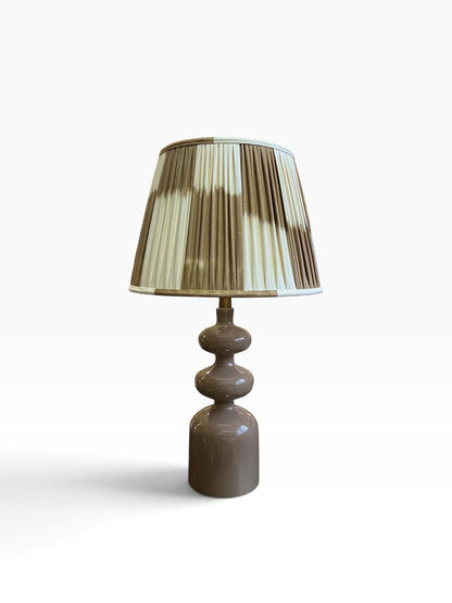 Cúpula Ikat Square Plissado Bege 32x23x22