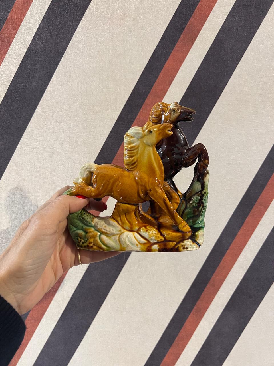 Escultura Cavalos Chinês