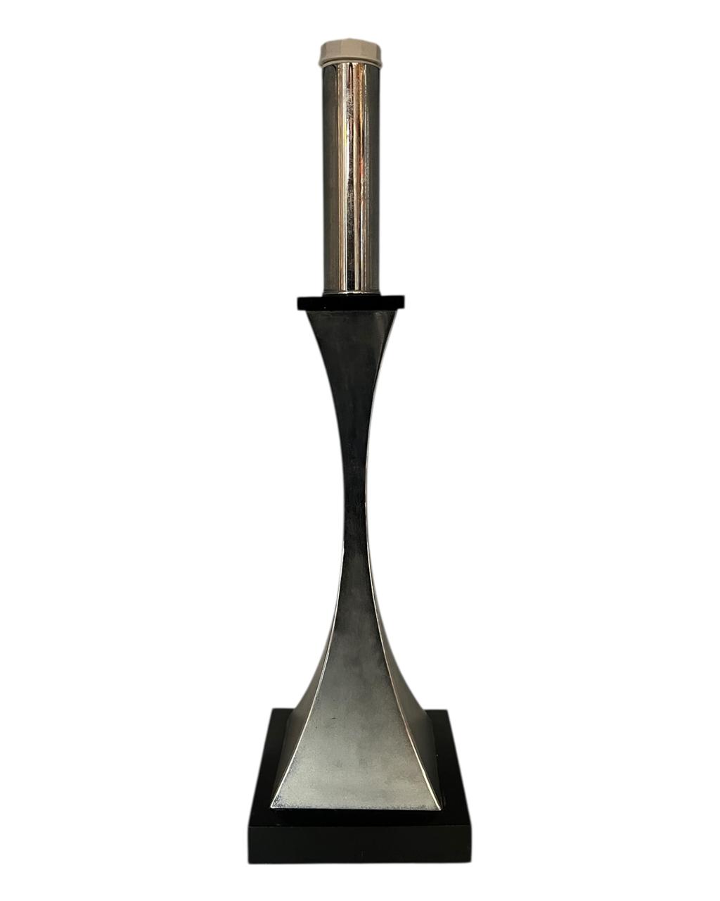 Base Abajur Inox Cromado