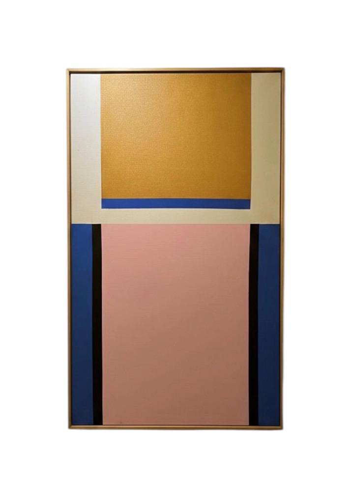 Geométrico Rosa e Azul 101 x 62