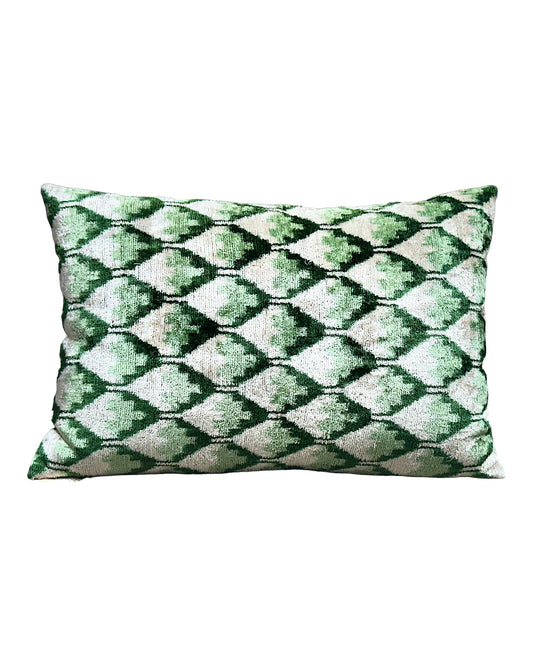 Almofada Ikat Detalhe Verde 55x35