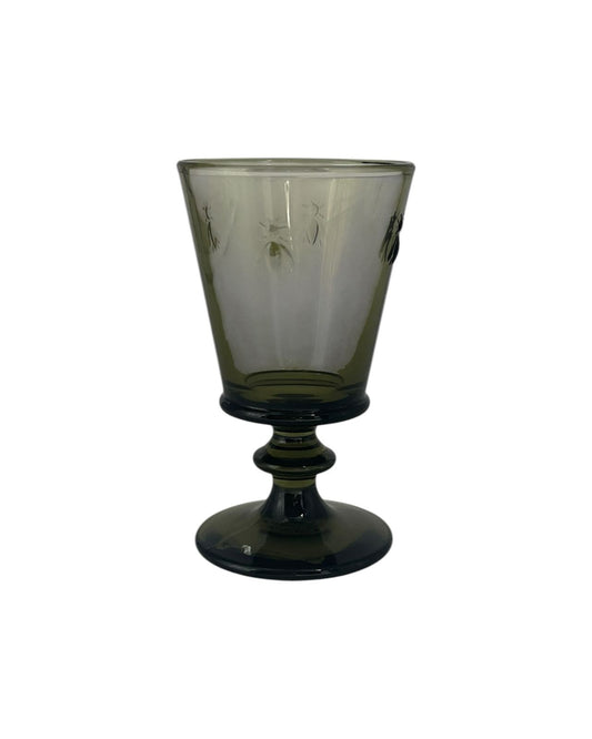 Jogo De 6 Taça De Vidro Verde Com Pé