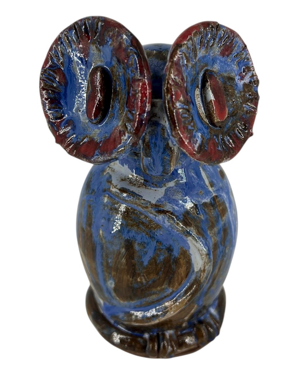 Coruja em Cerâmica Artesanal P