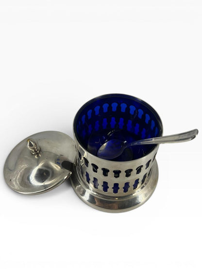 Açucareiro Prata e Azul