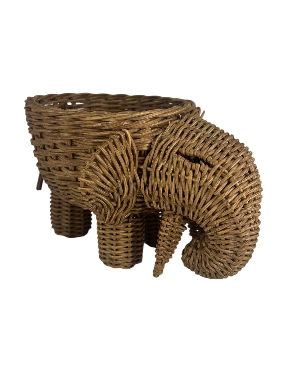 Cachepot Rattan Elefante P