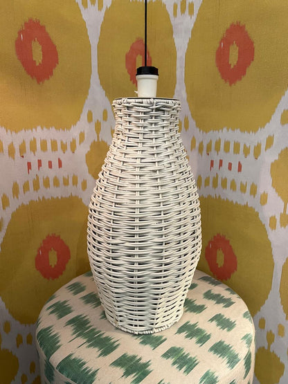 Base Abajur Rattan Off White Alto