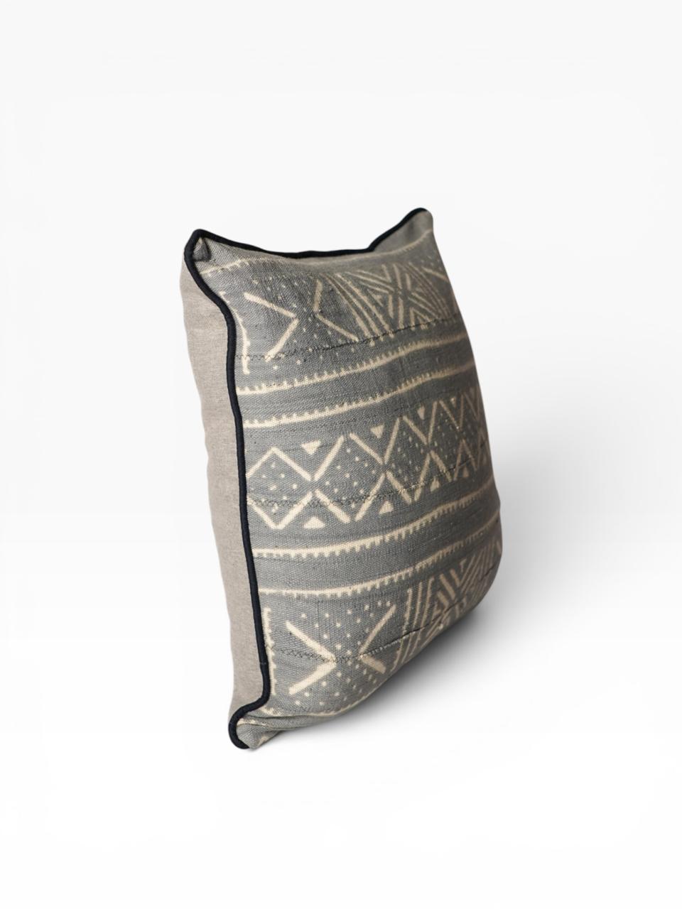 Almofada Bogolan Burkina Faso 67 Cinza 50x50