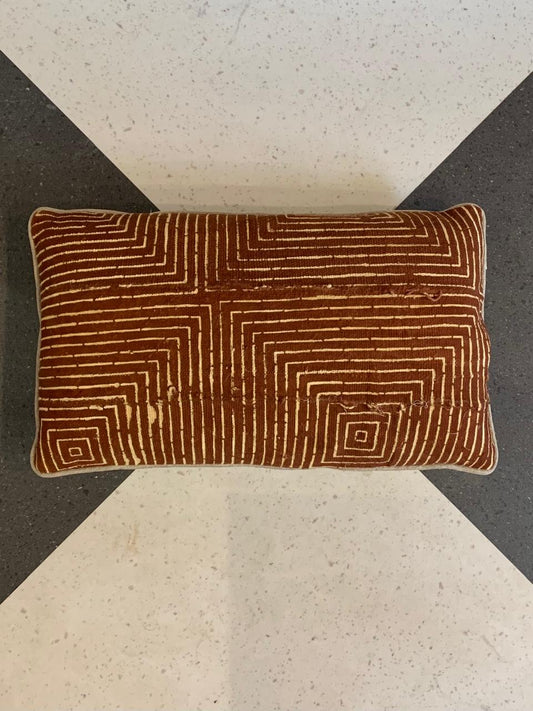 Almofada Baguete Geométrico Terracota 50x30