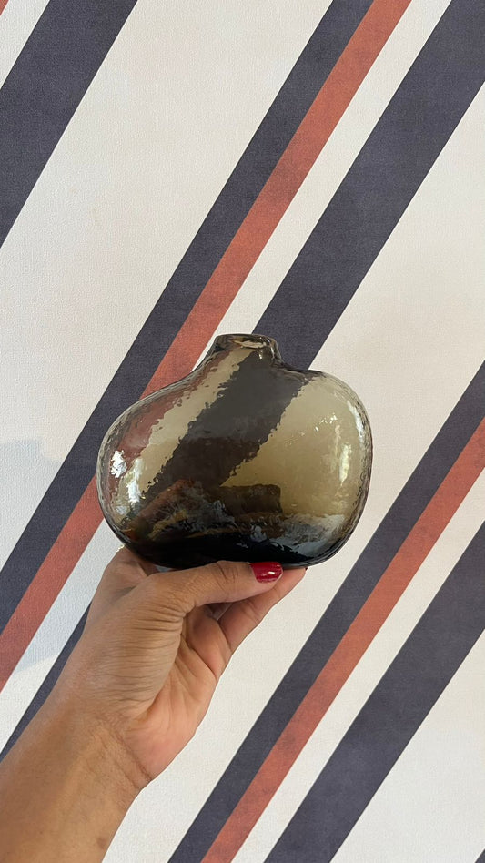 Vaso Marrom Martelado P