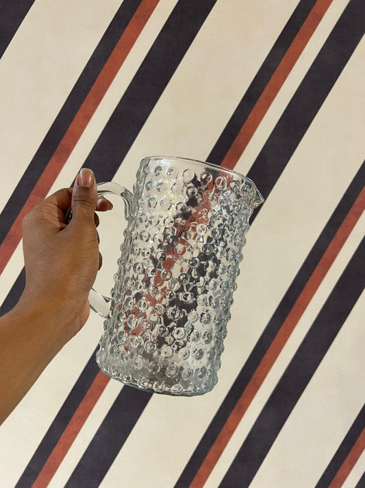 Jarra Bubble em Vidro Transparente