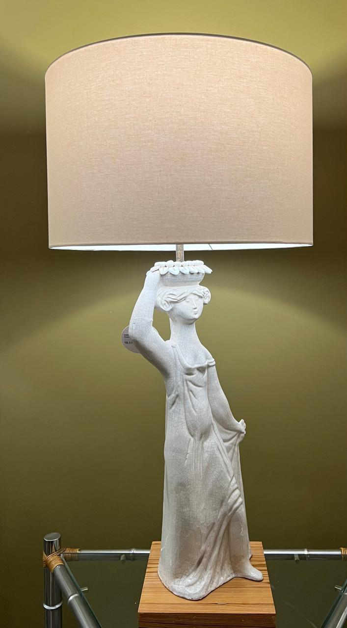 Base Abajur Cerâmica Mulher Novo Rumo