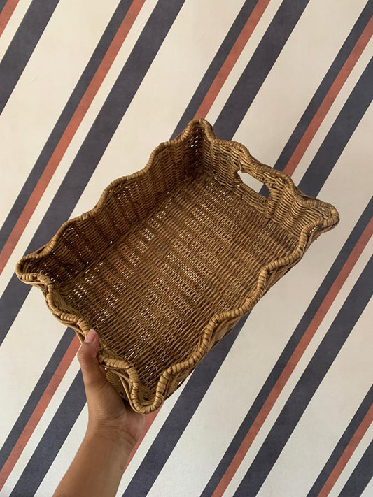 Bandeja Rattan Escura P