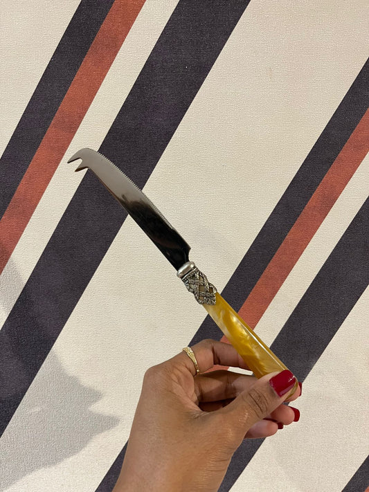 Faca Queijo Resina Ambar