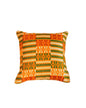 Almofada kenté  Laranja e Amarelo Cru 50x50