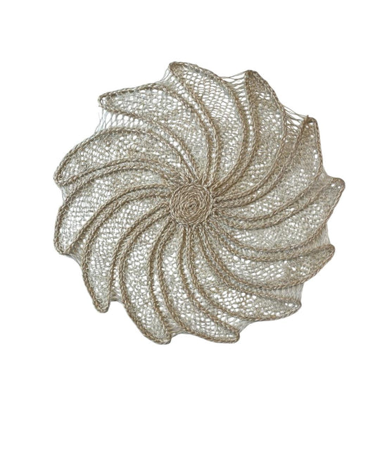 Jogo Americano Artesanal Flor Areia