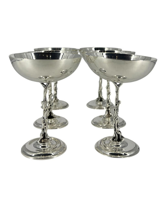 Conjunto com 6 Taças de Prata