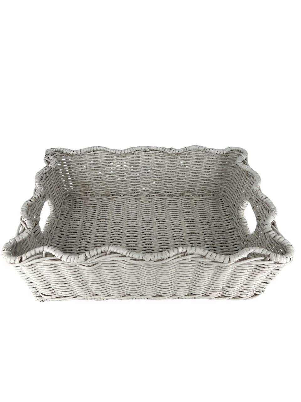 Bandeja Rattan Branca P
