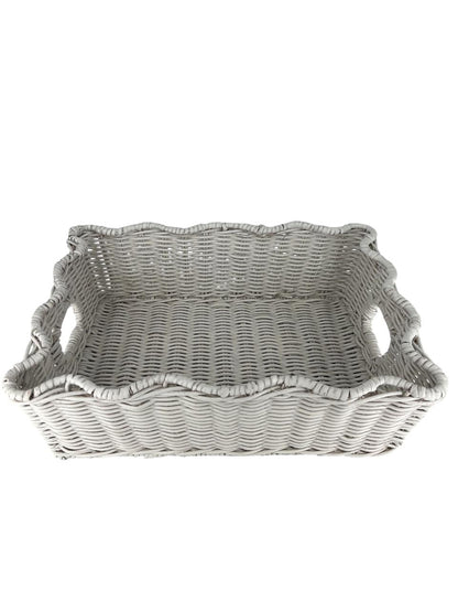 Bandeja Rattan Branca P