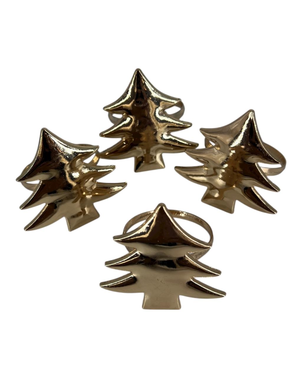 Set de 4 Argolas Para Guardanapo Pinheiro