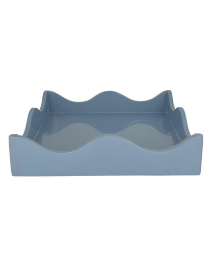 Bandeja Em Laca Wave Quadrada Azul