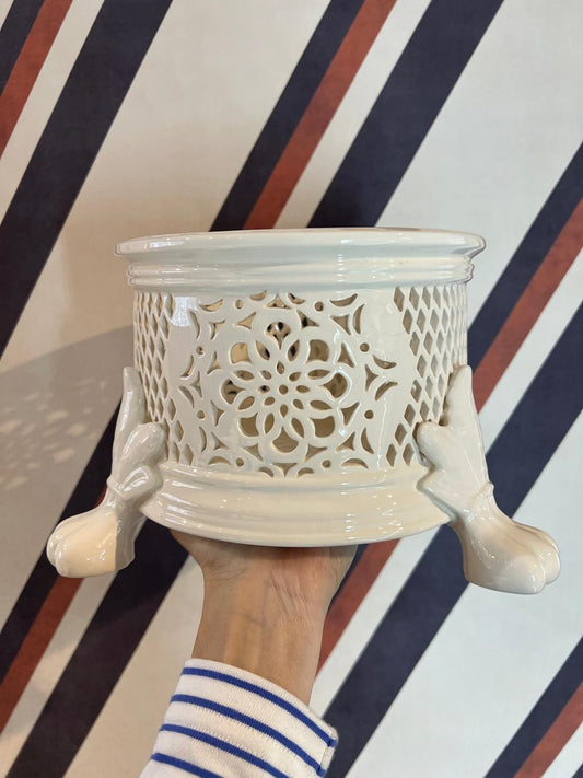 Cachepot Pé Leão Royal Creamware