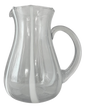 Jarra De Vidro Transparente com listras Brancas